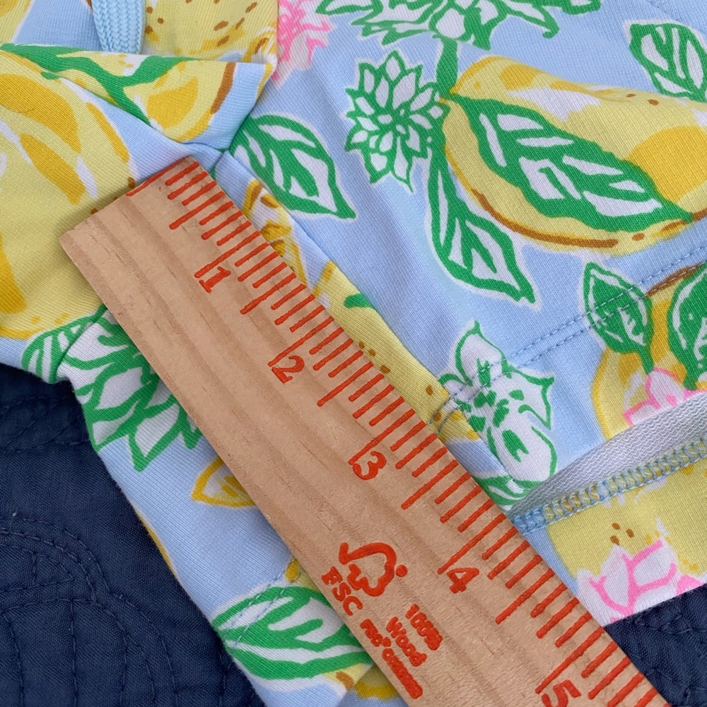 Lilly Pulitzer Loxley  Women's Stretch drawstring Shorts Make Lemonade blue XS - Picture 7 of 7